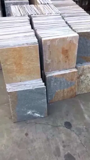 China Green Slate Tile für Pflastersteine ​​und Wanddekoration im Freien