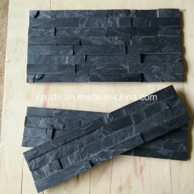 Wandpaneel-Leistenstein aus natürlichem schwarzem Schiefer zur Dekoration